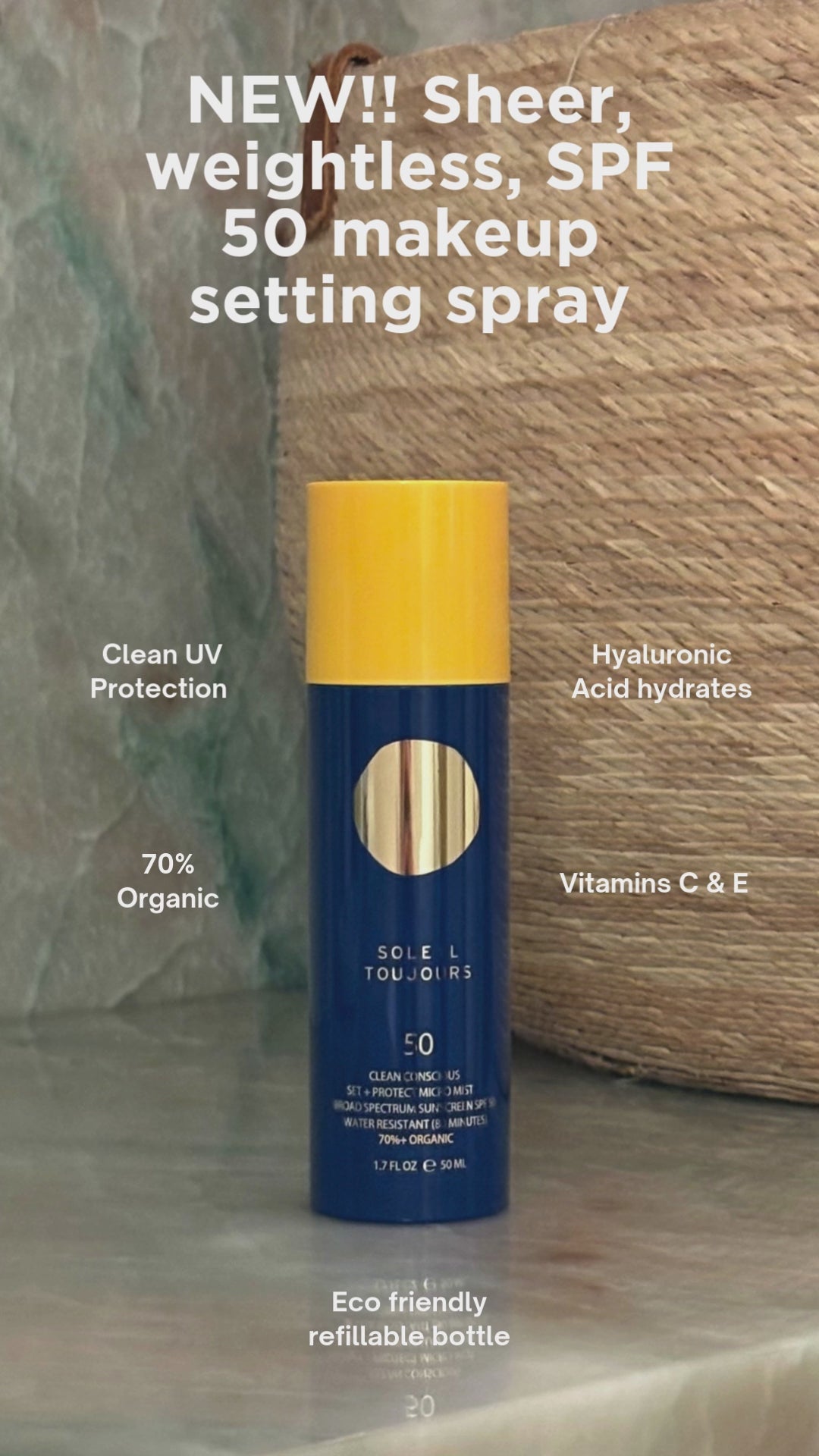 NEW! Clean Conscious Set + Protect Makeup Setting Spray SPF 50
